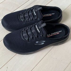 Skechers Memory Foam Summits Swift Step Slip-On Mule Clog Shoes Black Size 6.5